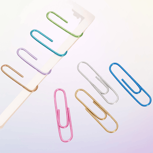 240 Colored Metal Paper Clips with Storage Box