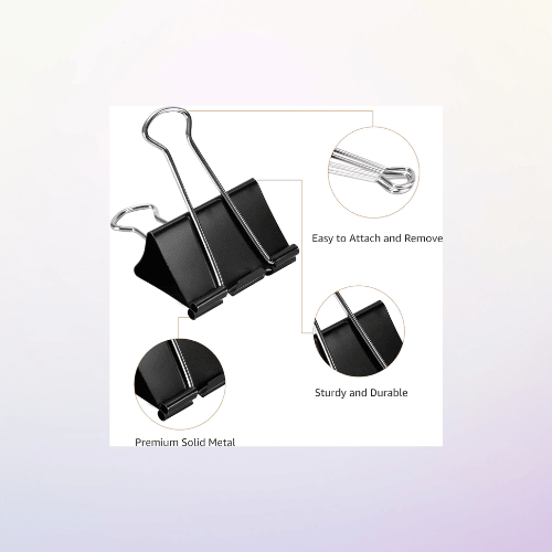Small Binder Clips – 144 Count, Metal, 1.43"L x 0.75"W, Durable, Strong Grip