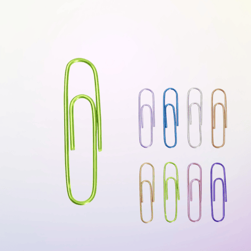 240 Colored Metal Paper Clips with Storage Box