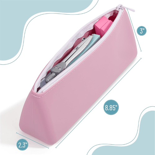 Triangular Silicone Pencil Case – Multipurpose Water-Resistant Stationery Pouch