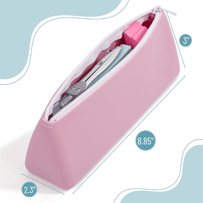 Triangular Silicone Pencil Case – Multipurpose Water-Resistant Stationery Pouch