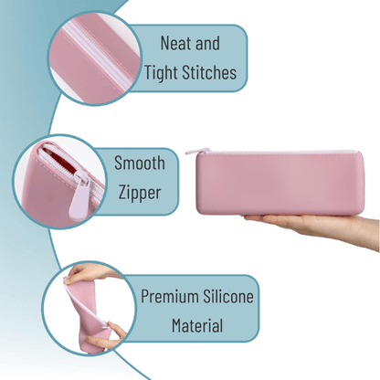 Triangular Silicone Pencil Case – Multipurpose Water-Resistant Stationery Pouch