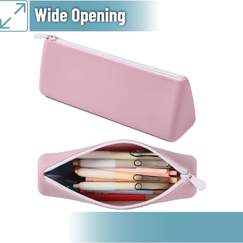 Triangular Silicone Pencil Case – Multipurpose Water-Resistant Stationery Pouch