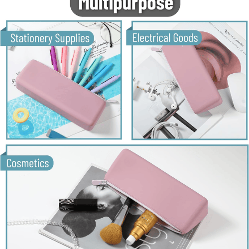 Triangular Silicone Pencil Case – Multipurpose Water-Resistant Stationery Pouch