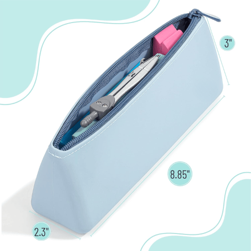Triangular Silicone Pencil Case – Multipurpose Water-Resistant Stationery Pouch