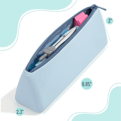 Triangular Silicone Pencil Case – Multipurpose Water-Resistant Stationery Pouch