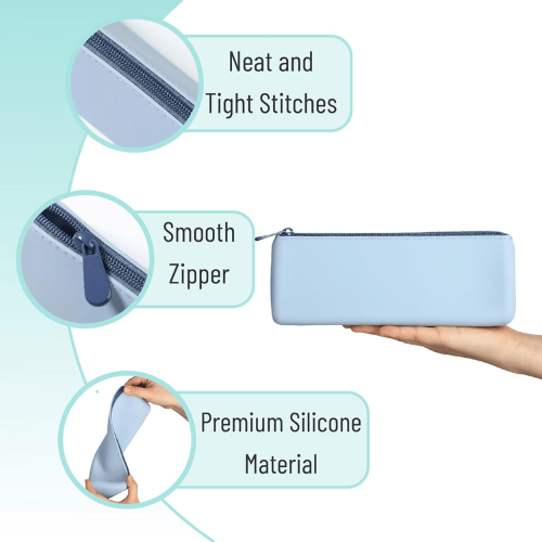 Triangular Silicone Pencil Case – Multipurpose Water-Resistant Stationery Pouch