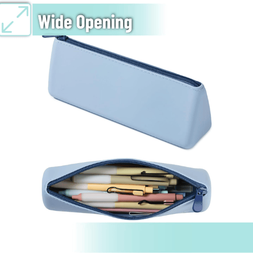 Triangular Silicone Pencil Case – Multipurpose Water-Resistant Stationery Pouch