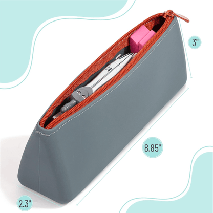 Triangular Silicone Pencil Case – Multipurpose Water-Resistant Stationery Pouch