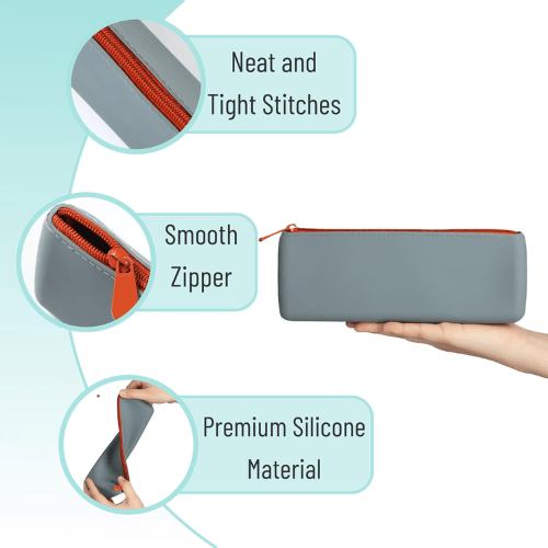 Triangular Silicone Pencil Case – Multipurpose Water-Resistant Stationery Pouch