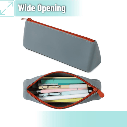 Triangular Silicone Pencil Case – Multipurpose Water-Resistant Stationery Pouch