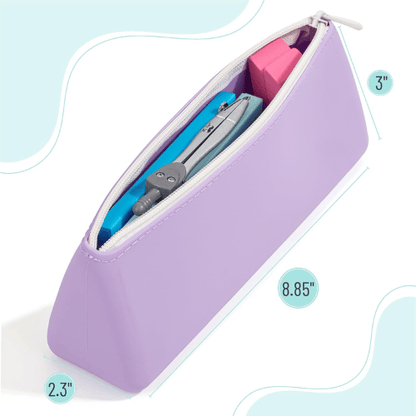Triangular Silicone Pencil Case – Multipurpose Water-Resistant Stationery Pouch