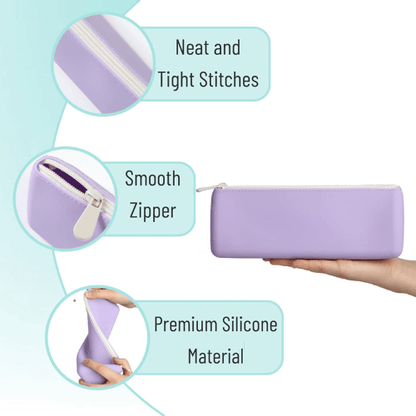 Triangular Silicone Pencil Case – Multipurpose Water-Resistant Stationery Pouch