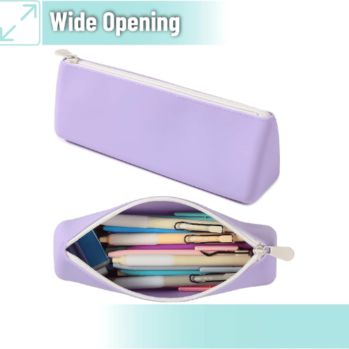 Triangular Silicone Pencil Case – Multipurpose Water-Resistant Stationery Pouch