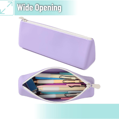 Triangular Silicone Pencil Case – Multipurpose Water-Resistant Stationery Pouch