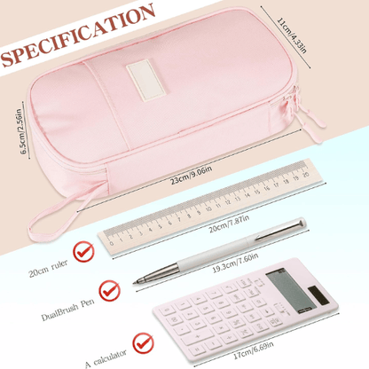 High-Capacity Expandable Pencil Pouch – Durable Water-Resistant Large Pen Case