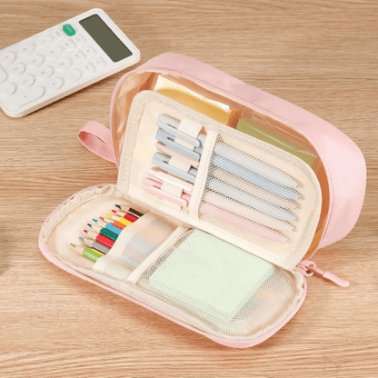 High-Capacity Expandable Pencil Pouch – Durable Water-Resistant Large Pen Case