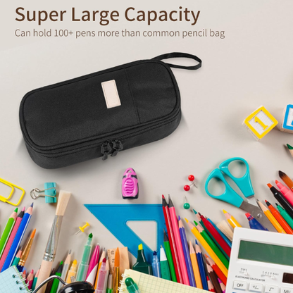 High-Capacity Expandable Pencil Pouch – Durable Water-Resistant Large Pen Case