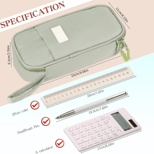 High-Capacity Expandable Pencil Pouch – Durable Water-Resistant Large Pen Case