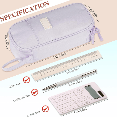 High-Capacity Expandable Pencil Pouch – Durable Water-Resistant Large Pen Case