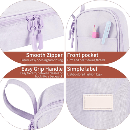 High-Capacity Expandable Pencil Pouch – Durable Water-Resistant Large Pen Case