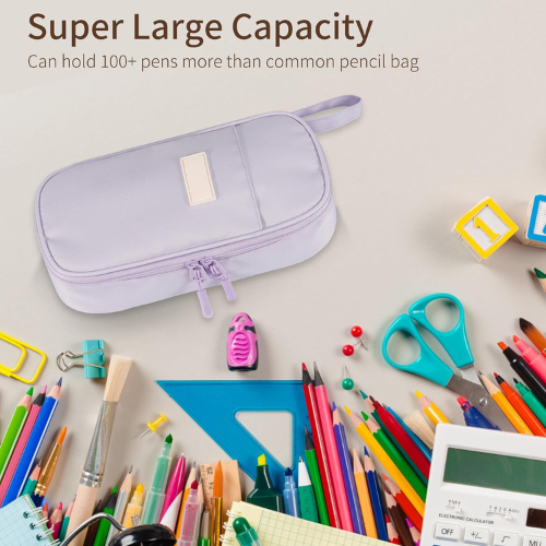 High-Capacity Expandable Pencil Pouch – Durable Water-Resistant Large Pen Case