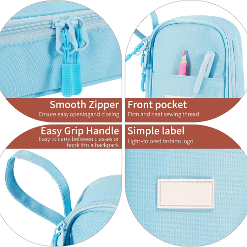 High-Capacity Expandable Pencil Pouch – Durable Water-Resistant Large Pen Case