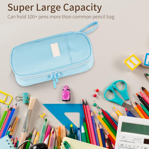 High-Capacity Expandable Pencil Pouch – Durable Water-Resistant Large Pen Case