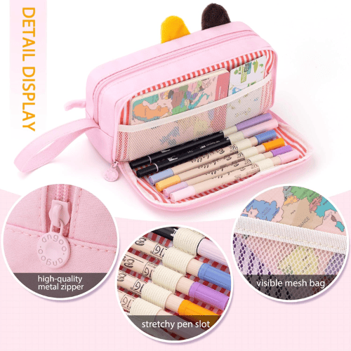 Aesthetic Cartoon Animal Pencil Case