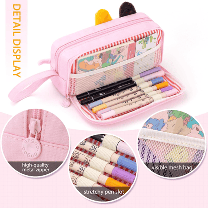 Aesthetic Cartoon Animal Pencil Case