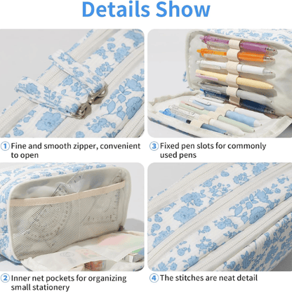 Large Capacity Corduroy Pencil Case