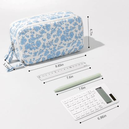 Large Capacity Corduroy Pencil Case