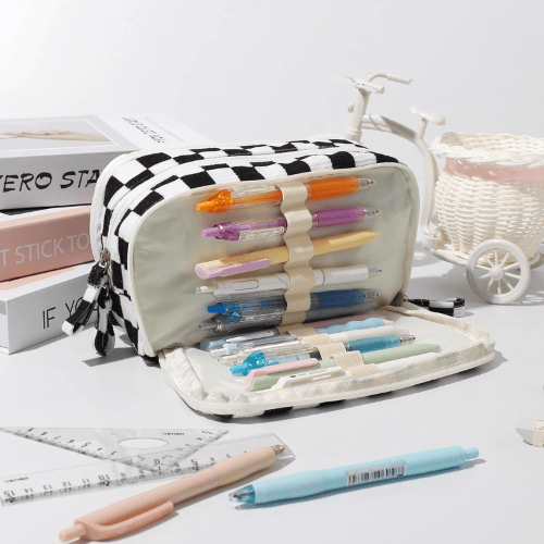 Large Capacity Corduroy Pencil Case