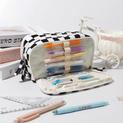 Large Capacity Corduroy Pencil Case