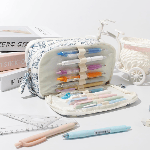 Large Capacity Corduroy Pencil Case