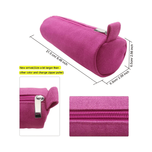 Heavy-Duty Canvas Minimalist Pencil Case – Rugged Compact Zipper Pouch with Utility Clip Hook