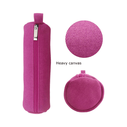Heavy-Duty Canvas Minimalist Pencil Case – Rugged Compact Zipper Pouch with Utility Clip Hook