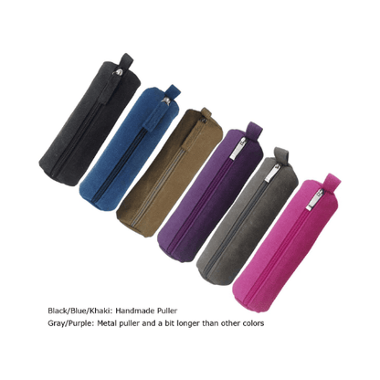 Heavy-Duty Canvas Minimalist Pencil Case – Rugged Compact Zipper Pouch with Utility Clip Hook