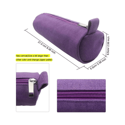 Heavy-Duty Canvas Minimalist Pencil Case – Rugged Compact Zipper Pouch with Utility Clip Hook