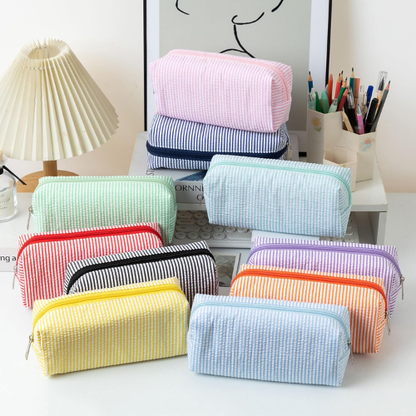 Cute Aesthetic Large Capacity Pencil Case – Waterproof Nylon Multi-Functional Pen Pouch