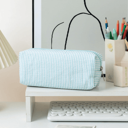Cute Aesthetic Large Capacity Pencil Case – Waterproof Nylon Multi-Functional Pen Pouch