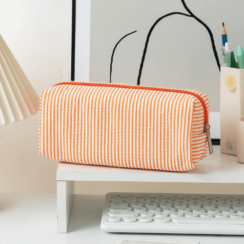Cute Aesthetic Large Capacity Pencil Case – Waterproof Nylon Multi-Functional Pen Pouch