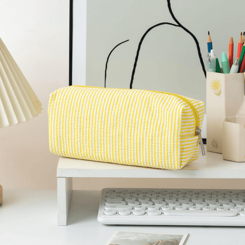 Cute Aesthetic Large Capacity Pencil Case – Waterproof Nylon Multi-Functional Pen Pouch