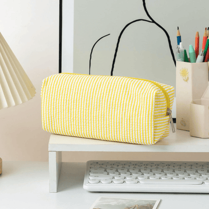 Cute Aesthetic Large Capacity Pencil Case – Waterproof Nylon Multi-Functional Pen Pouch