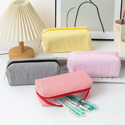 Cute Aesthetic Large Capacity Pencil Case – Waterproof Nylon Multi-Functional Pen Pouch
