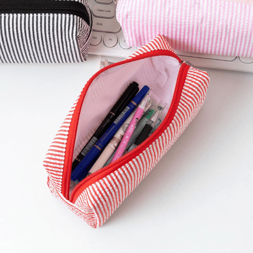 Cute Aesthetic Large Capacity Pencil Case – Waterproof Nylon Multi-Functional Pen Pouch