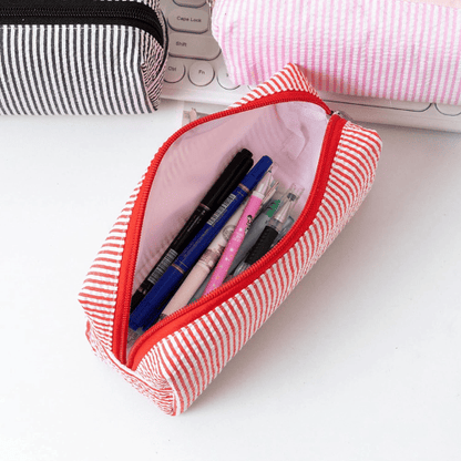 Cute Aesthetic Large Capacity Pencil Case – Waterproof Nylon Multi-Functional Pen Pouch