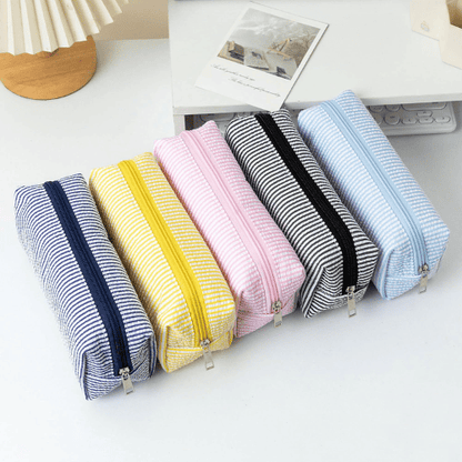 Cute Aesthetic Large Capacity Pencil Case – Waterproof Nylon Multi-Functional Pen Pouch