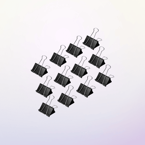 Small Binder Clips – 144 Count, Metal, 1.43"L x 0.75"W, Durable, Strong Grip