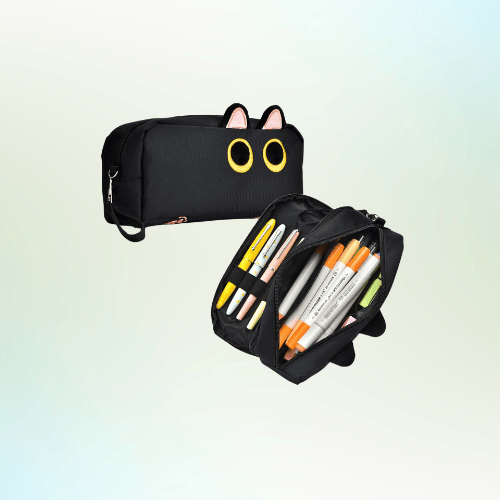 3D Cat Design Pencil Case – Large Capacity Stationery Organizer for Pens